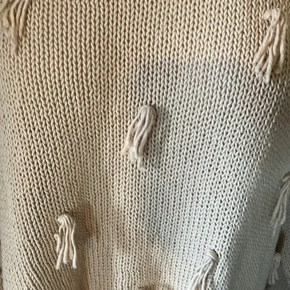 Madewell Blush Pink Pom Pom Tassel Sweater 100% Cotton Size M - Picture 8 of 15